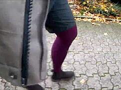 Stockings worn outdoors in public settings