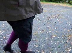 Stockings worn outdoors in public settings