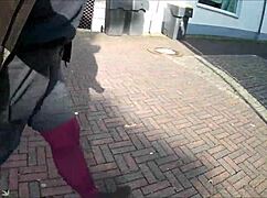 Stockings worn outdoors in public settings