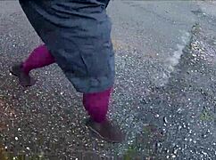 Stockings worn outdoors in public settings