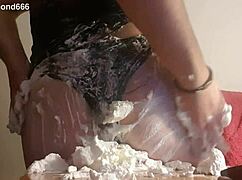 sploshing sissy with strawberries and cream for goddess