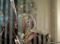 She gives an elegant blowjob at midnight