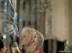 She gives an elegant blowjob at midnight