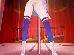 lize helesta performs pole dance! in mmd animation