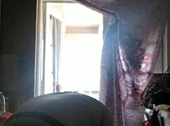 Milf spreads lotion on sexy nude skin