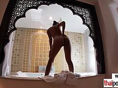 Amateur Asian Teen Strips for Hunk Boyfriend?