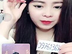jin xinh bunny performs a live show with full face and talking