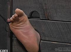 ferocious whipping on angel's body, intense lashes leaving marks