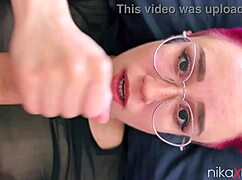 Pink Haired Girl Giving Deepthroat Blowjob