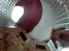 Christy Mack's behind-the-scenes fun in the shower with big tits.