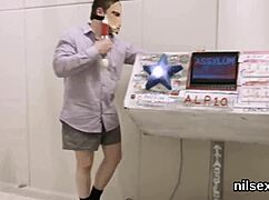 naughty girl in loony bin for strange treatment