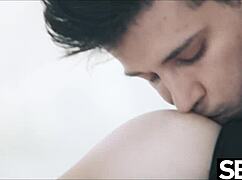 hot redhead rides cock to multiple intense orgasms. her sexy heels and muff diving drive him wild.