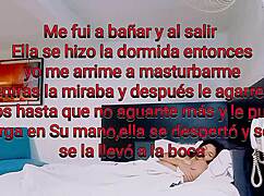 i found her with her big tits out and recorded her masturbating without her knowing, lol