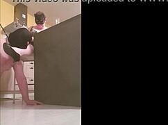 mistress subtly dominates her slave in a bdsm session, not her son