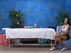 The massage turns into passionate sex