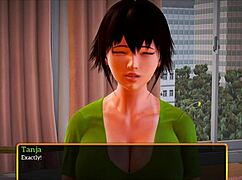 Teen girl shows big ass in game