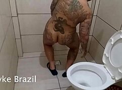 Tattooed mommy takes two big cocks anally and sucks deeply