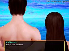 Teen girl shows big ass in game