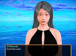 Teen girl shows big ass in game