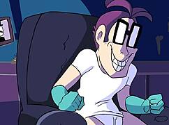 'power trip!' cartoon character exclaims as clothes rip