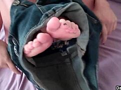 feeling the pleasure as cutie amateur with big tits masturbates with dildo