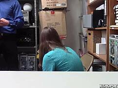 Lp Officer Eats Emma Starletto's Spread Pussy At Work