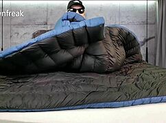 Humping that feathered comforter until I cum.