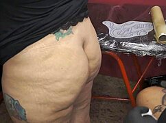 New Tattoo On Fat Ass!