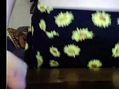 a cam girl with perfect big tits does a titty fuck