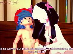 Sarvente Creampied In Church By Boyfriends Monster Cock