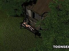 3D babe fucked by dwarf!