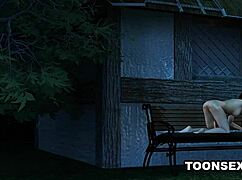 3D babe fucked by dwarf!