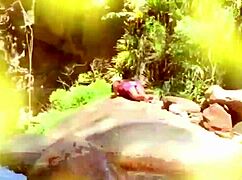 lilyan is masturbating with toys on the river banks.