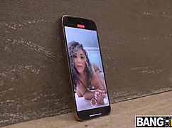 Caught with tits out! Latina in doggystyle action!