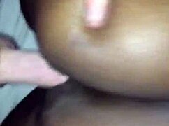 Back shot while pounding that fat ebony pussy