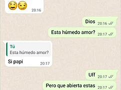 Hey, check out my girlfriend on the phone, she's so hot in this homemade web chat!