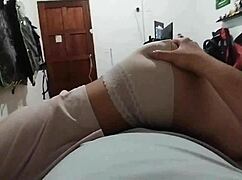 this latina teen went wild, jerking me off pov style