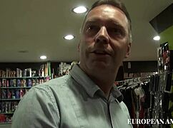 Hey, wanna see this horny bitch pounded at the shop?