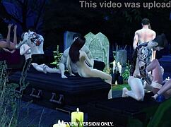 All souls day - 3d hentai - preview version - anime banging muff diving gangbang sex party lick cartoon orgy