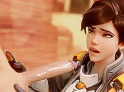 I bet Tracer on sucking cock