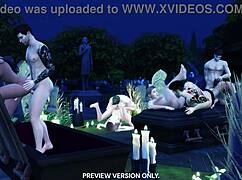 All souls day - 3d hentai - preview version - anime banging muff diving gangbang sex party lick cartoon orgy