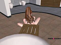 Teen 18+ Girl Masturbates with Carrot in 3D Animated Hentai