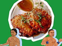 False hood ft nico moron wrestling with food