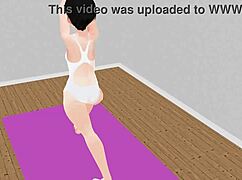 Leo Tries Stretch Yoga In Anime Style