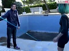 Pool Cleaner Fucks Owner Hard After Failing Job