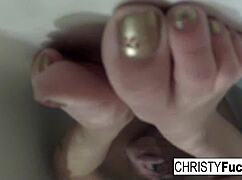 Christy Mack's Sexy Bath in Makeup Room