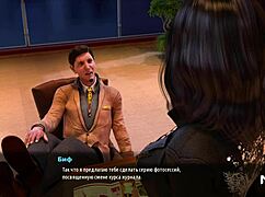 touch my breasts in this anime hentai groping game episode.