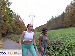 Russian redhead babe in fitness room 😍