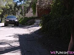 Teen hardcore pounded with blowjob and handjob