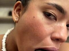 pov blowjob with huge throbbing cock in my mouth, amateur couple deepthroat